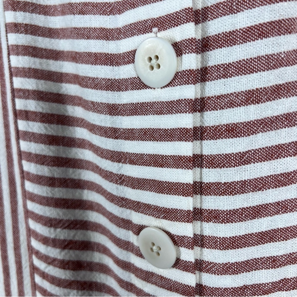 MADEWELL Linen & Cotton Lightweight Striped Dress | Short Sleeve Shift Dress - Picture 8 of 10
